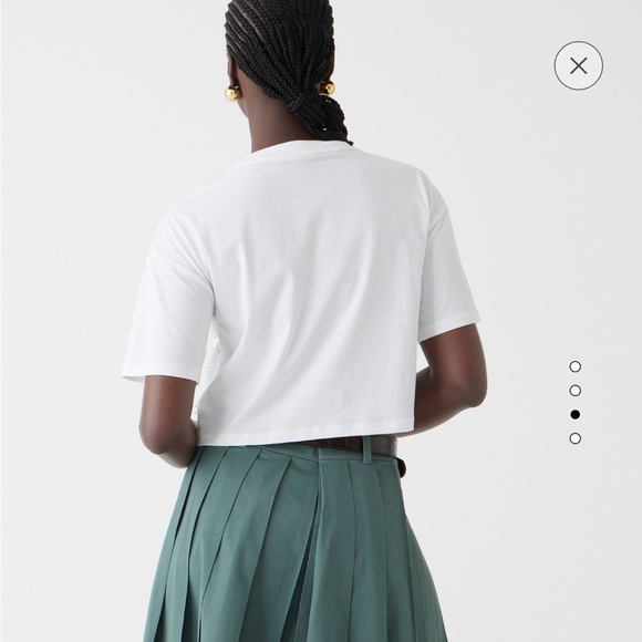 NWOT J. Crew Broken-In Jersey T-Shirt with Patterned Sequins White - Picture 3 of 7